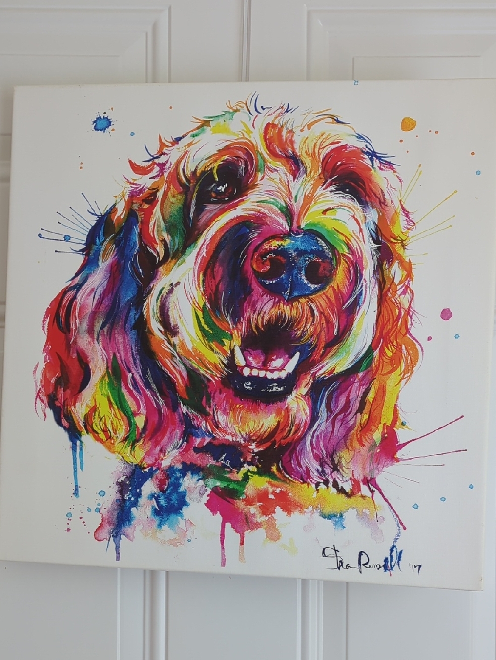 Colorful Dog Art Print.